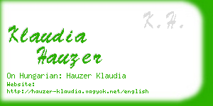 klaudia hauzer business card